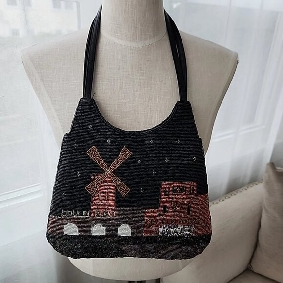 J & S Handbags - Y & S Purse Beaded Moulin Rouge Paris Purse